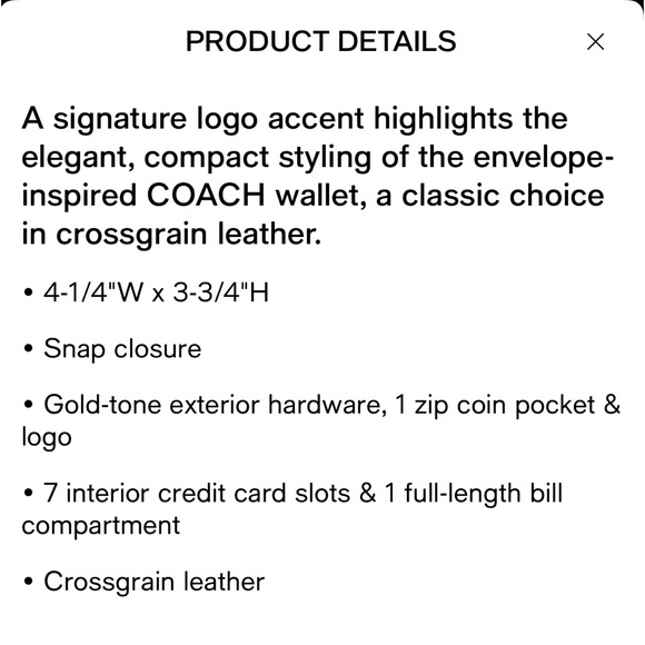 NWT Coach Wyn Small Wallet - Picture 13 of 13